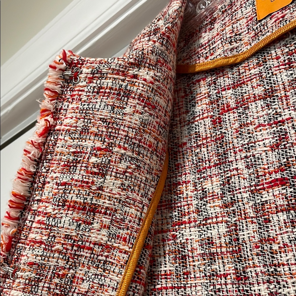 Vtg Dal 1926 Davide Cenci Womens Tweed Blazer Size‎ 4 Old Money Luxury Elegant - Picture 6 of 11
